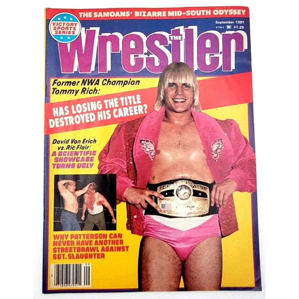 THE‎ WRESTLER SEPT 1981 TOMMY RICH HARLEY RACE SGT. SLAUGHTER PAT PATTERSON